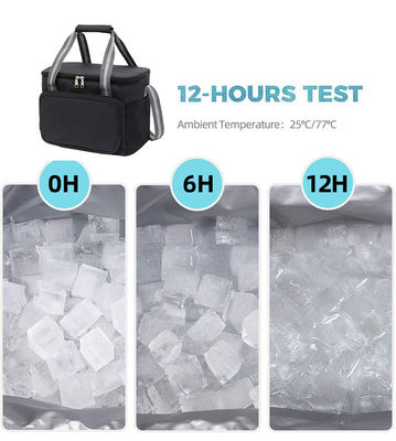 Customized Thermal Lunch Bags 15L Oxford Cloth Outdoor Cooler Bag Black