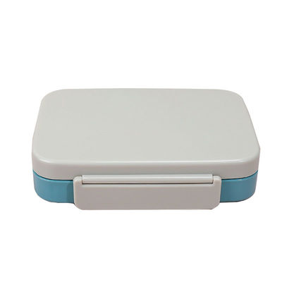 1000ml Leak Proof PP Lunch Bento Box / Airtight Food Container Gray Blue