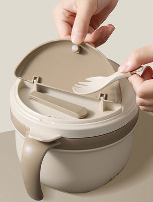 Instant Noodle Bowl With Drain Port Heated By Induction Cooker Metal Bento Lunch Box