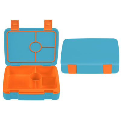 Eco Friendly PP 4-Compartment Bento Box Container BPA Free Leak Proof Bento Lunch Box With Spoon