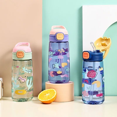 Kids Unbreakable Leakproof PC Straw Cups Lightweight And Portable 600ml