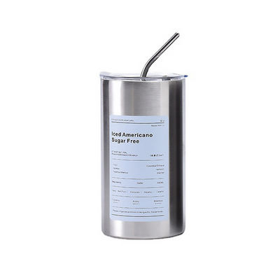 Thermal Tea / Coffee Thermos 304 Stainless Steel Portable Water Bottle With Straws