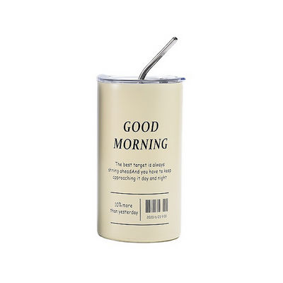 304 Stainless Steel Vacuum Insulated Leak Proof Thermos With Reusable Straw