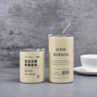304 Stainless Steel Vacuum Insulated Leak Proof Thermos With Reusable Straw