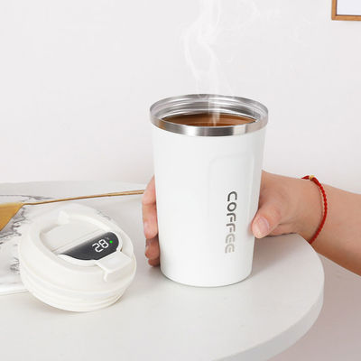 304 Stainless Steel Reusable Thermos Cup with Spill/Vacuum Insulation Smart Display