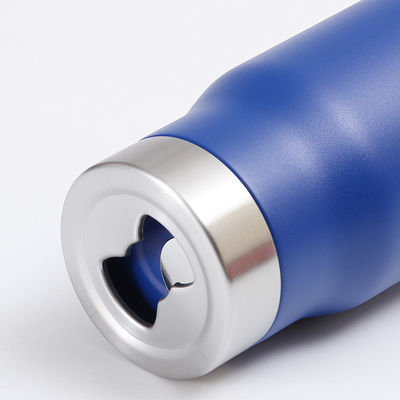 Outdoor Portable Stainless Steel Double Cover Beer Cup Cold Ice Car Cup Blue