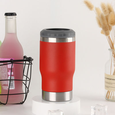 Reusable Thermos Cup 14oz Cooler Jar Outdoor Portable Stainless Steel Red