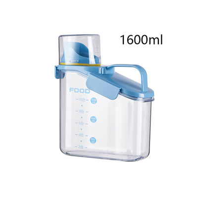 Reusable BPA Free Snap On Clear Plastic Lunch Containers 1600ML Blue