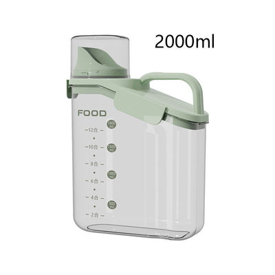 Eco Friendly 2000ml Clear Plastic Lunch Container