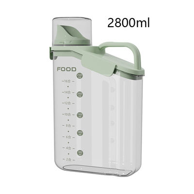 2800ML Space Saving Stackable Plastic Snap On Lid Rectangular Lunch Containers