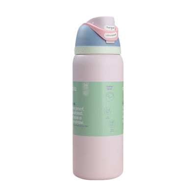 Multicolor BPA Free 304 Stainless Steel Double Walled Reusable Thermos Water Cup In 24oz/32oz