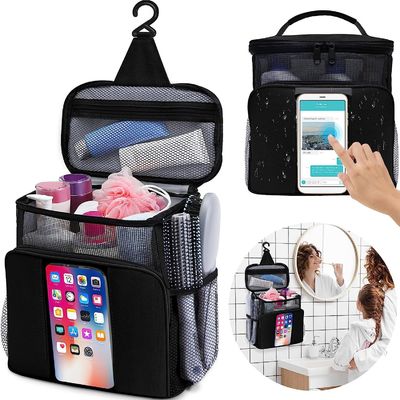 Black And Pink Thermal Insulated Rectangular Toiletry Travel Organizer For Food
