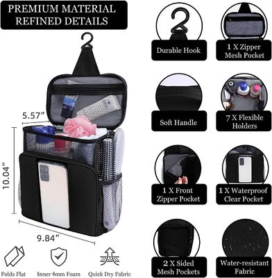 Black And Pink Thermal Insulated Rectangular Toiletry Travel Organizer For Food