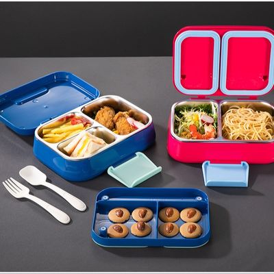 Stocked Meals on the Go with 304 Stainless Steel Metal Bento Lunch Box Leak Proof Food Container in Design