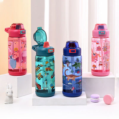 Back To School Necessity Plastic Straw Cup with Sealed And Leakproof Function 600ML Capacity