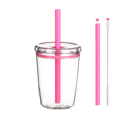 Bpa Free Yes Plastic Cup with Lid and Straw Leak-proof Straw Cup