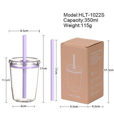 350ML/450ML/590ML Capacity Plastic Straw Cup for Home at Back To School Occasion