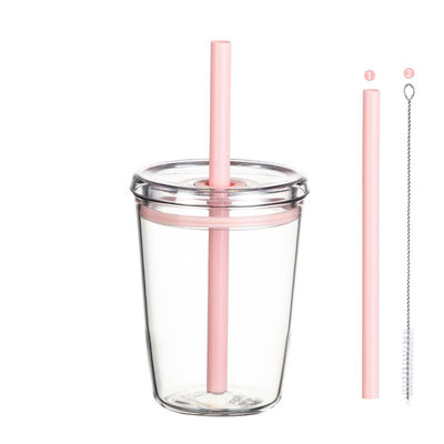 Tritan Plastic Straw Cup 8.5*11.5cm Size Leak-Proof and Spill-Resistant for Kids without Straw