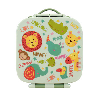 Convenient 4 Compartment Plastic Bento Lunch Box Reusable and Leak-proof for Kids' Meals