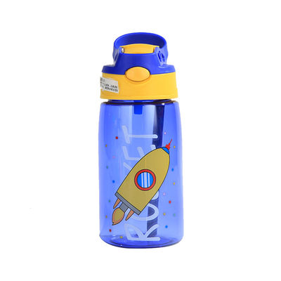 Silicone Sealed Plastic Straw Cup 480ml Cartoon Plastic Sippy Cup