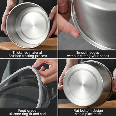 Reusable Metal Freezer Containers Food Storage Custom With Lids Round