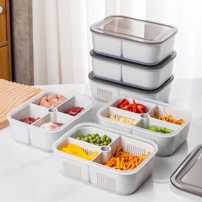 Plastic 3 Compartment Lunch Containers OEM Food Container Freezer