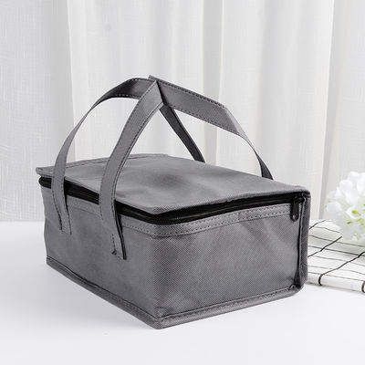 Custom Insulated Lunch Bag Non-Woven Thickened Thermal Insulation Cotton Gray