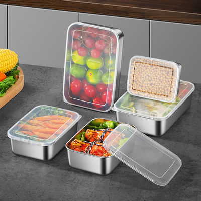 Classic Stainless Steel Freezer Containers Food Storage Multiple Capacity ODM