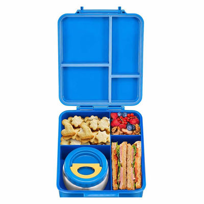 1.6L 4 Compartment Bento Box Thermo Food Jar OEM With 8oz Soup Thermo
