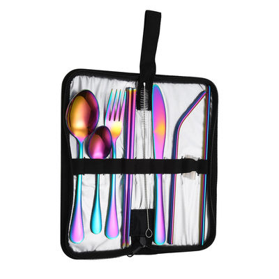 Lightweight And Reusable Stainless Steel Cutlery Set For Camping 10  Pieces