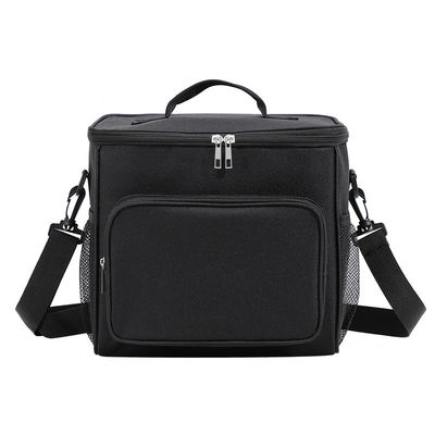 Custom Insulated Lunch Bags 10.5L Leakproof Freezable Cooler Bag With Adjustable Shoulder Strap For Kids / Adults Black