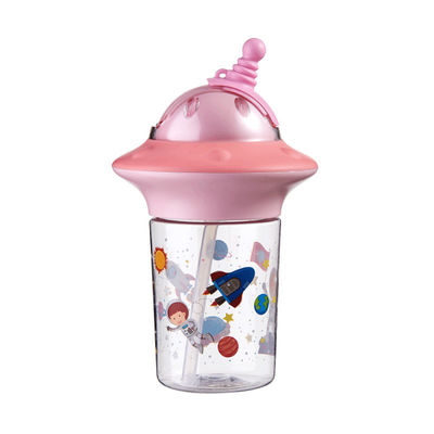 Reusable Plastic Straw Cups with Blue / Orange / Yellow / Pink Color 450ML