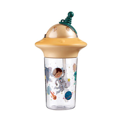 Animal Cartoon Reusable Leakproof Kids Plastic Straw Cups For Back To School
