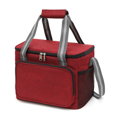 Thermal Cooler Lunch Bags In 15L Aluminum Foil Thick Ice Pack Red