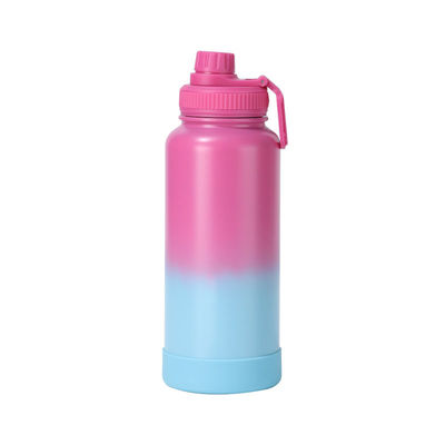 304 Stainless Steel Engraved Thermos With 12-Hour Insulation Blue Pink