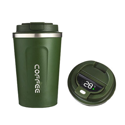 Vacuum Insulated Stainless Steel Water Cup Smart Temperature Display 510ML Green