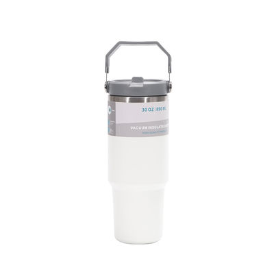 20/25/30oz Car Straw Cup Reusable Stainless Steel Beer Vacuum Insulated Thermos Cup 6-12 Hours