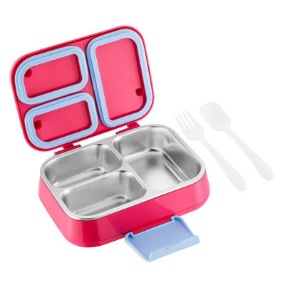 Hot And Cold Foods Metal Lunch Box 3 Compartment Lunch Box Durable and Long-Lasting