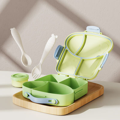 Leak-Proof and Airtight 23*20.5*5*5.5cm Plastic Bento Lunch Box for Customer Requirements