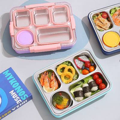 Leak Proof Metal Lunchbox Sustainable Food Container 1400ml 50ml Capacity