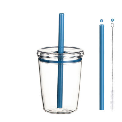 Specific Uses Cold Drinks Plastic Straw Cup 8.5*17cm with Straw Function Sealed And Leakproof