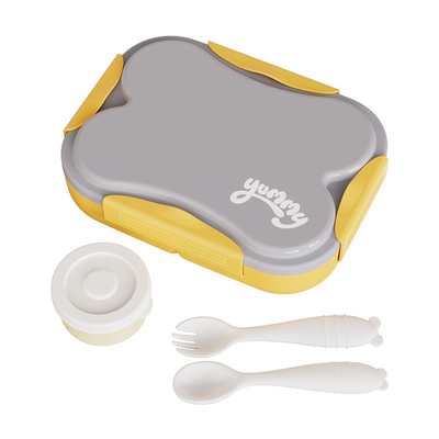4 Compartments Bento Box for Microwave and Dishwasher Safe Food Storage Container