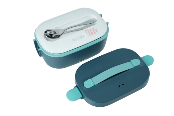 EU Plug Electric Lunch Box Food Heater, 80W Portable Food Warmer Lunch Box for Car & Home, Leak Proof, Lunch Heating Microwave with 304 Stainless Steel Container 1.5L
