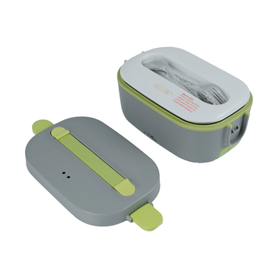 80W Electric Lunch Box Food Heated 12/24/110V Leak-Proof Food Container Stainless Steel Fork & Spoon
