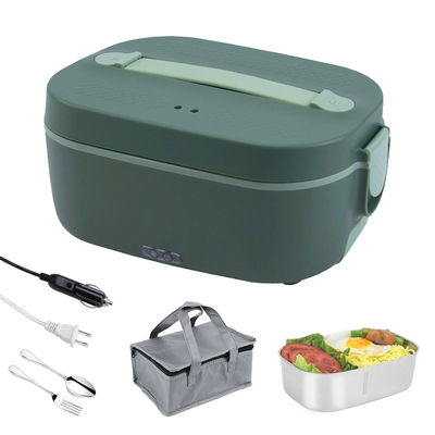 80W Heated Lunch Box for Adults 12/24/110V Portable Food Warmer LunchBox with 304 Stainless Steel Container for Office/Car/Truck