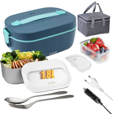 Hot Meals Anywhere: 1.8L Electric Lunch Box with No Water Needed, 80W Rapid Warmer for Truck & Office