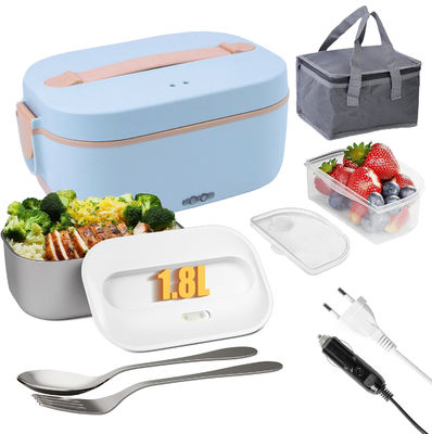 80W Heated Portable Food Warmer Lunch Box For Work / Truck With Fork & Spoon