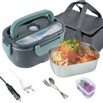 3-in-1 Electric Lunch Box for Car, Truck, and Home Fast Heating 304 Stainless Steel Food Warmer 12V/24V/220V Leak-Proof Design